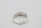 Stg Silver  Mens Ring with Saphhire