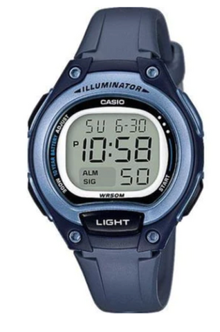 Casio Ladies Digital Illuminator Blue Watch - LW-203-2AVDDF