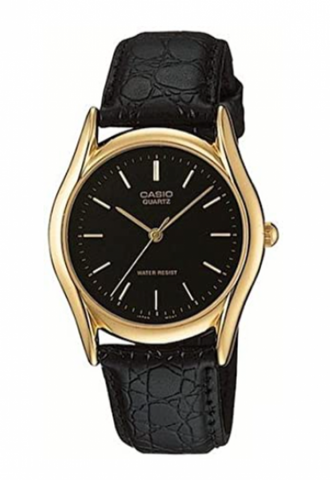 Casio Men's Black/Gold Dial Watch - MTP-1094Q-1A