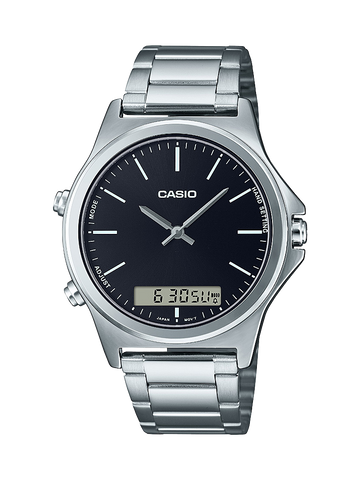 Casio Black Dial Analogue/Digital (MTP-VC01D) Watch - MTP-VC01D-1E