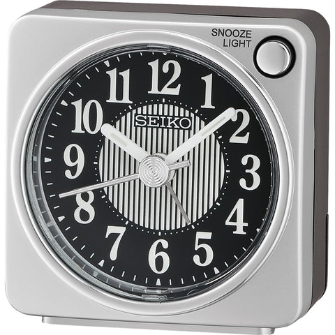 Seiko Grey/Black Bedside Alarm Clock - QHE185-S