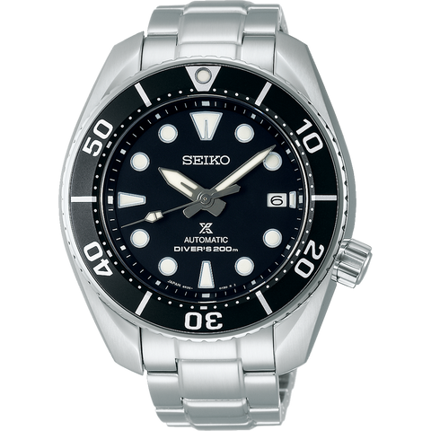 Seiko Mens Silver/Black Prospex Divers Watch - SPB101J