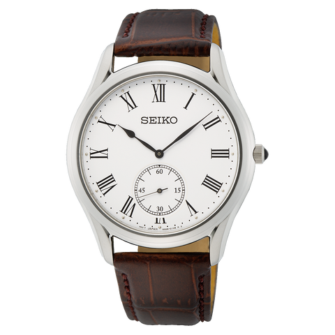 Seiko Mens Dress Brown Leather Watch - SRK049P1