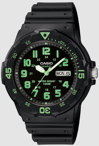 Casio Green 100 m WR Analogue Watch - MRW200H-3B