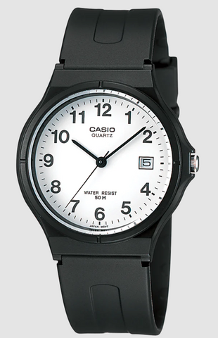 Casio Mens White Dial Analogue Watch - MW59-7B
