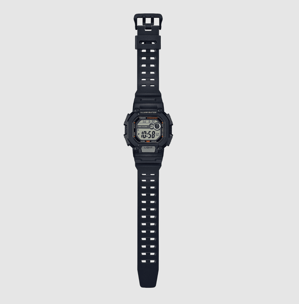 Casio Mens Black Xtra Long Strap Watch - W-737HX-1AV