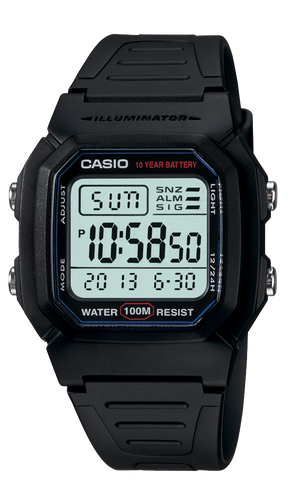 Casio Black Digital Watch - W-800H-1AV