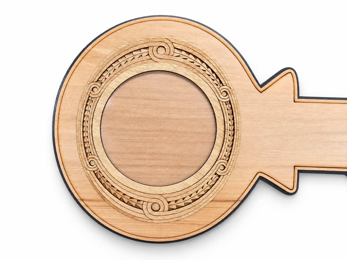 Plain Rimu with Photo Frame Celebration Key