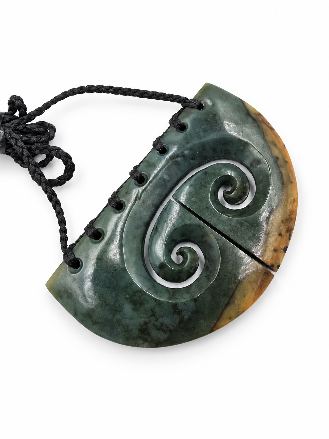 New Zealand Greenstone Breast Plate with Koru 78mm FVN203