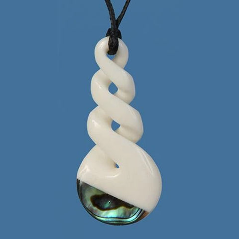 Bone Triple Twist Pendant