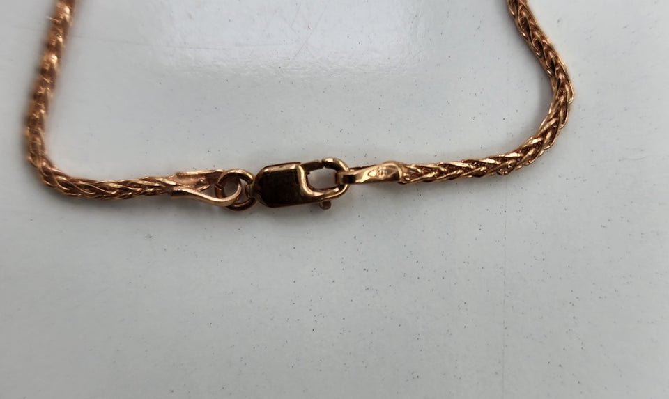 9ct Rose Gold Italian Wheatsheaf Chain 45cms