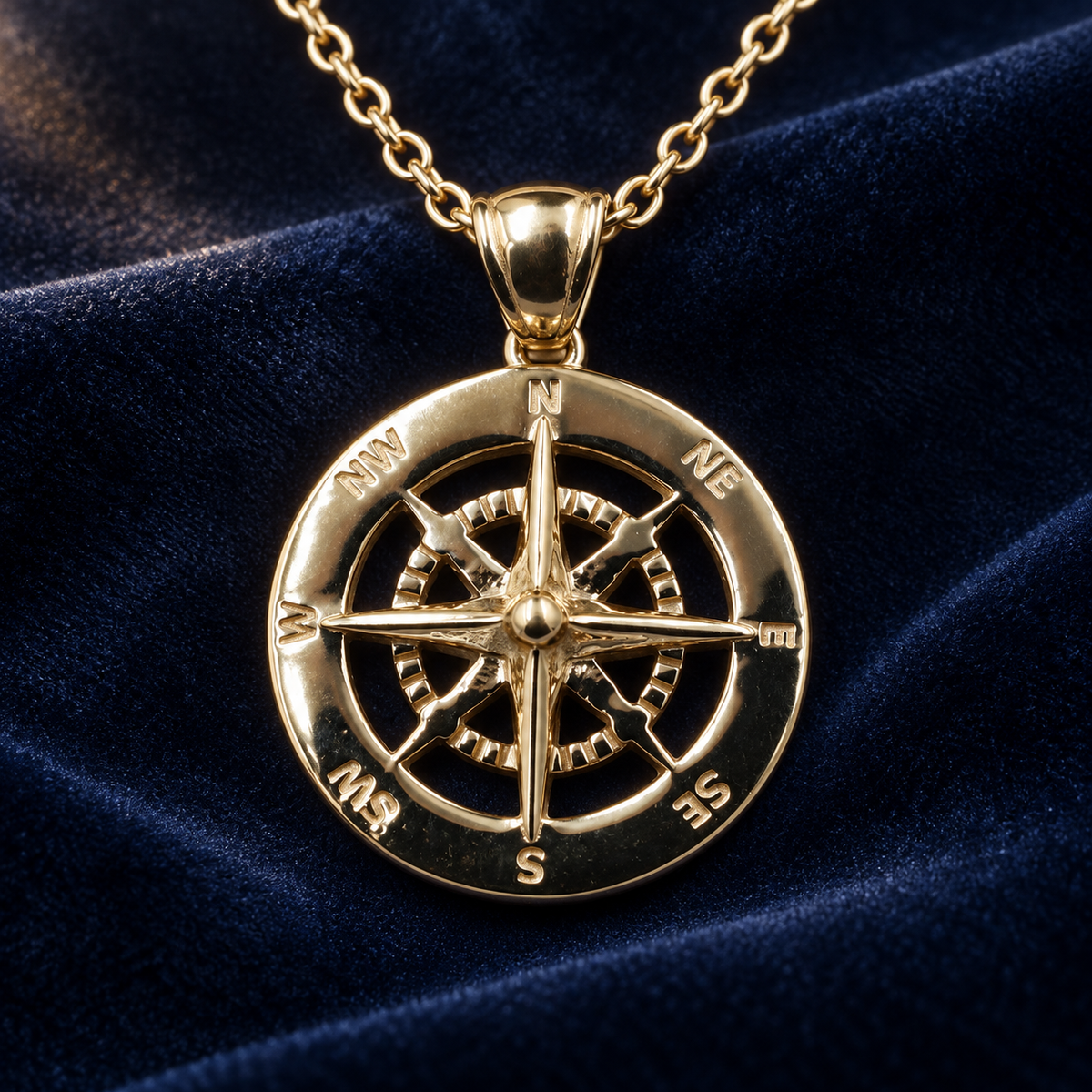 9ct Gold Compass Pendent SJ9P0046