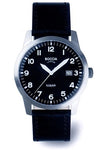 Boccia Gents Watch Titanium Black Dial Leather 3631-01