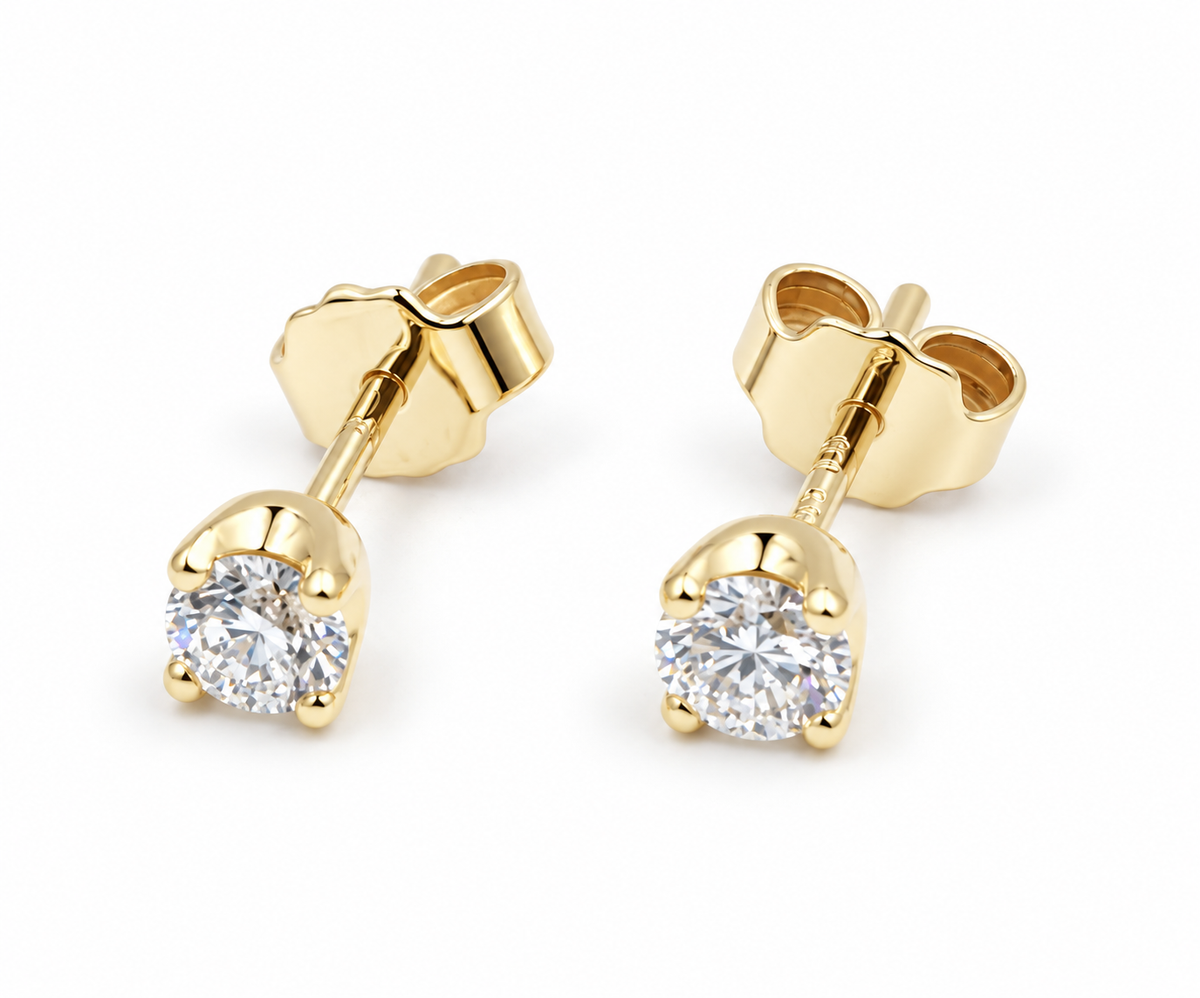 9ct Gold Set Lab Diamond Stud Earrings TDW 0.27ct SYE990