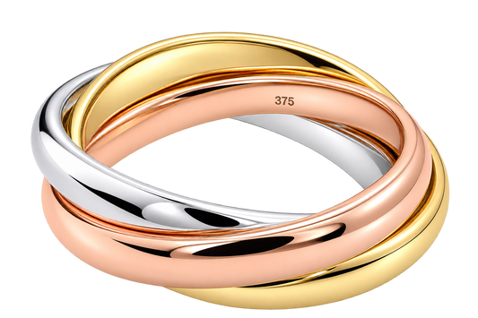 9ct Gold Three Tone Russian Wedder SYR2557SJ