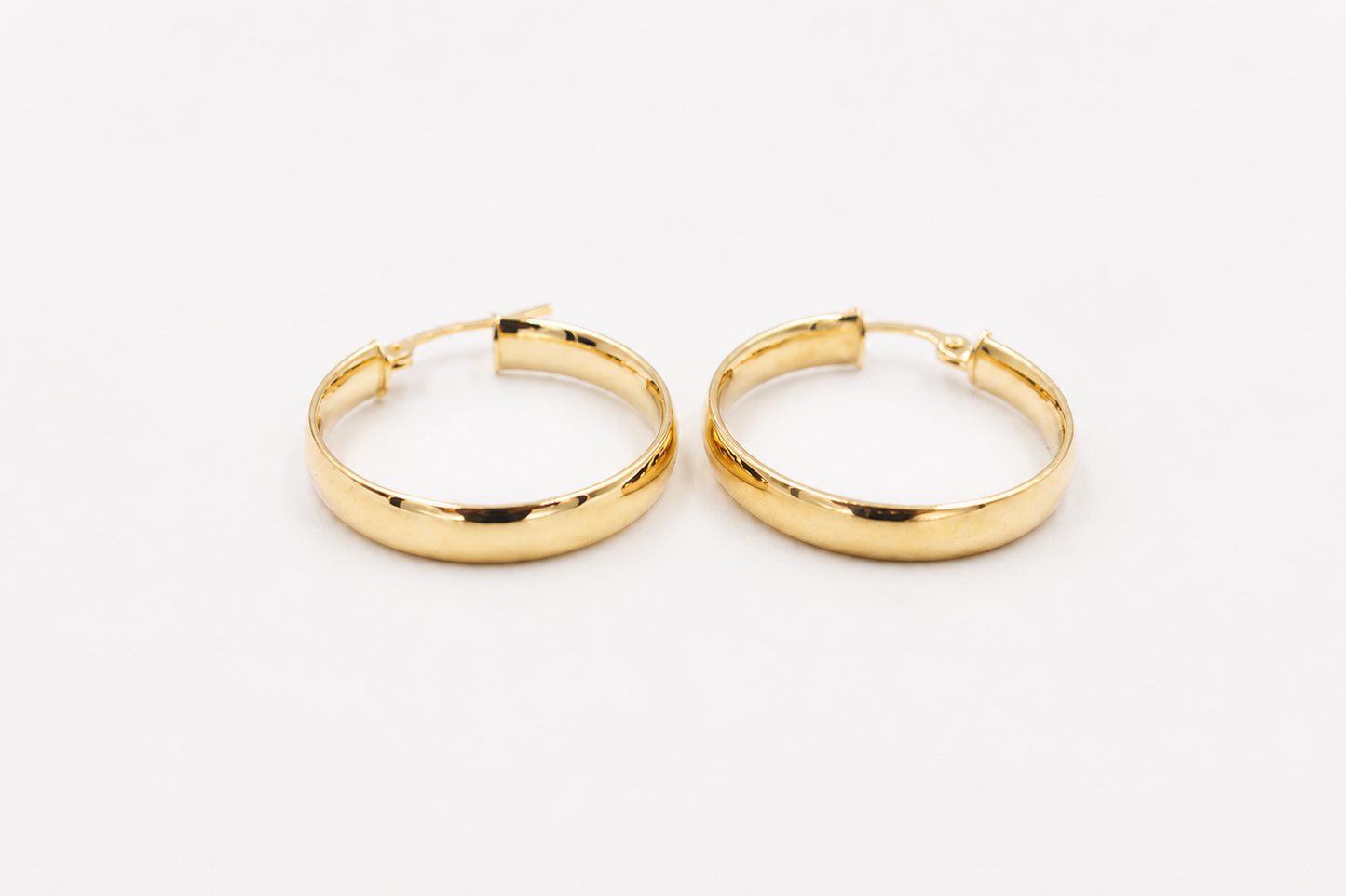 9ct Gold Plain Hoop Earrings 200BC455/99
