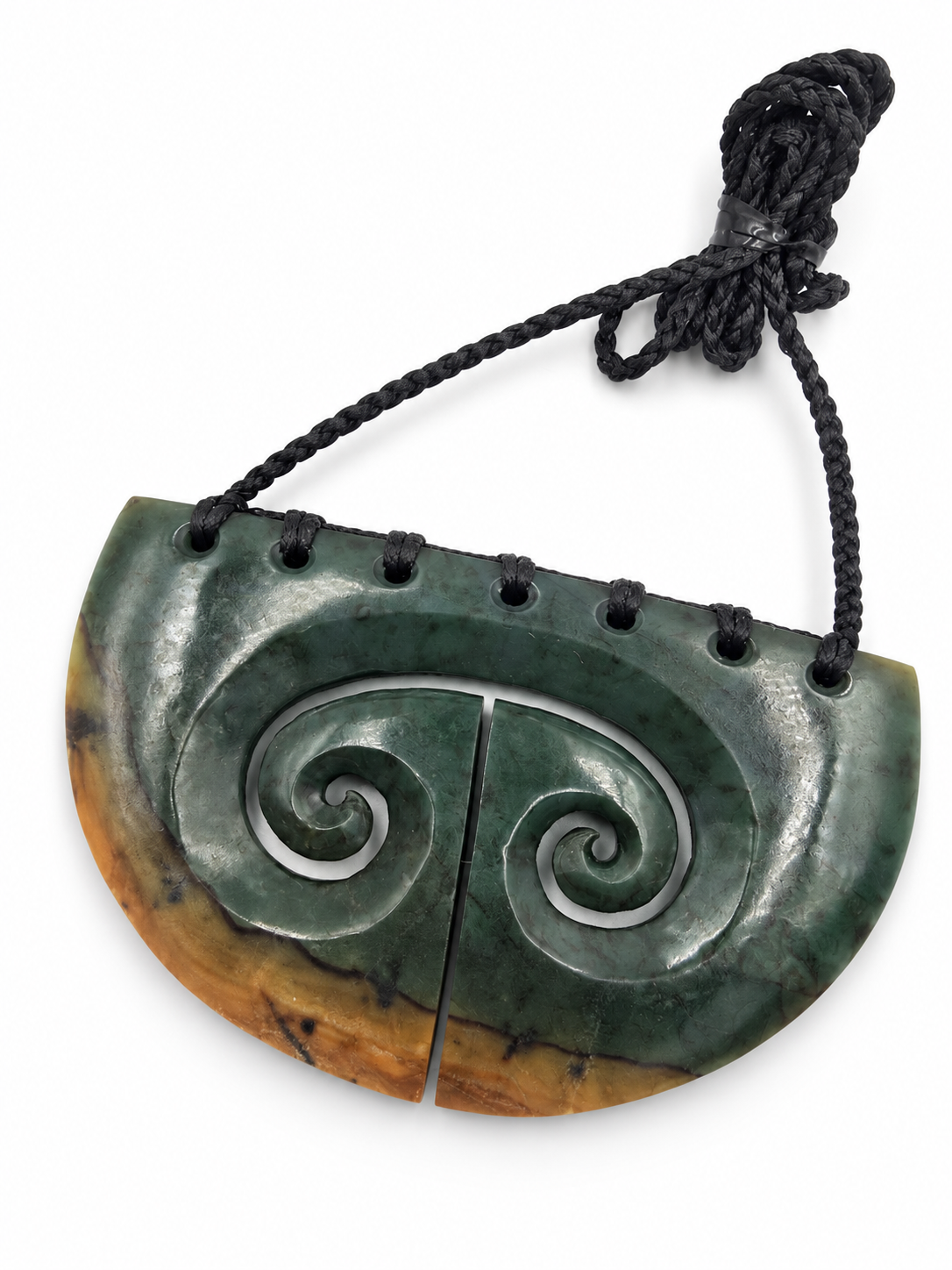 New Zealand Greenstone Breast Plate with Koru 78mm FVN203