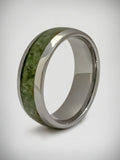 New Zealand Greenstone And Tungsten Carbide Ring 8mm