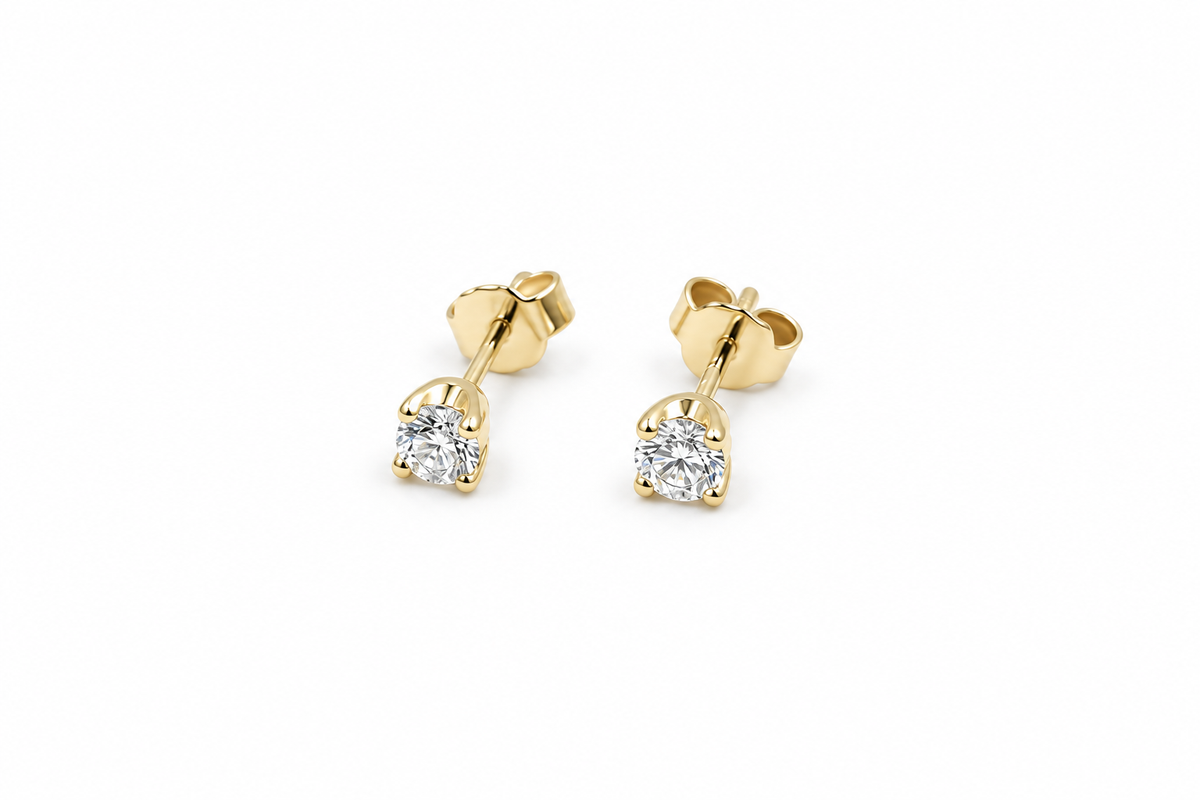 9ct Gold Set Lab Diamond Stud Earrings TDW 0.27ct SYE990