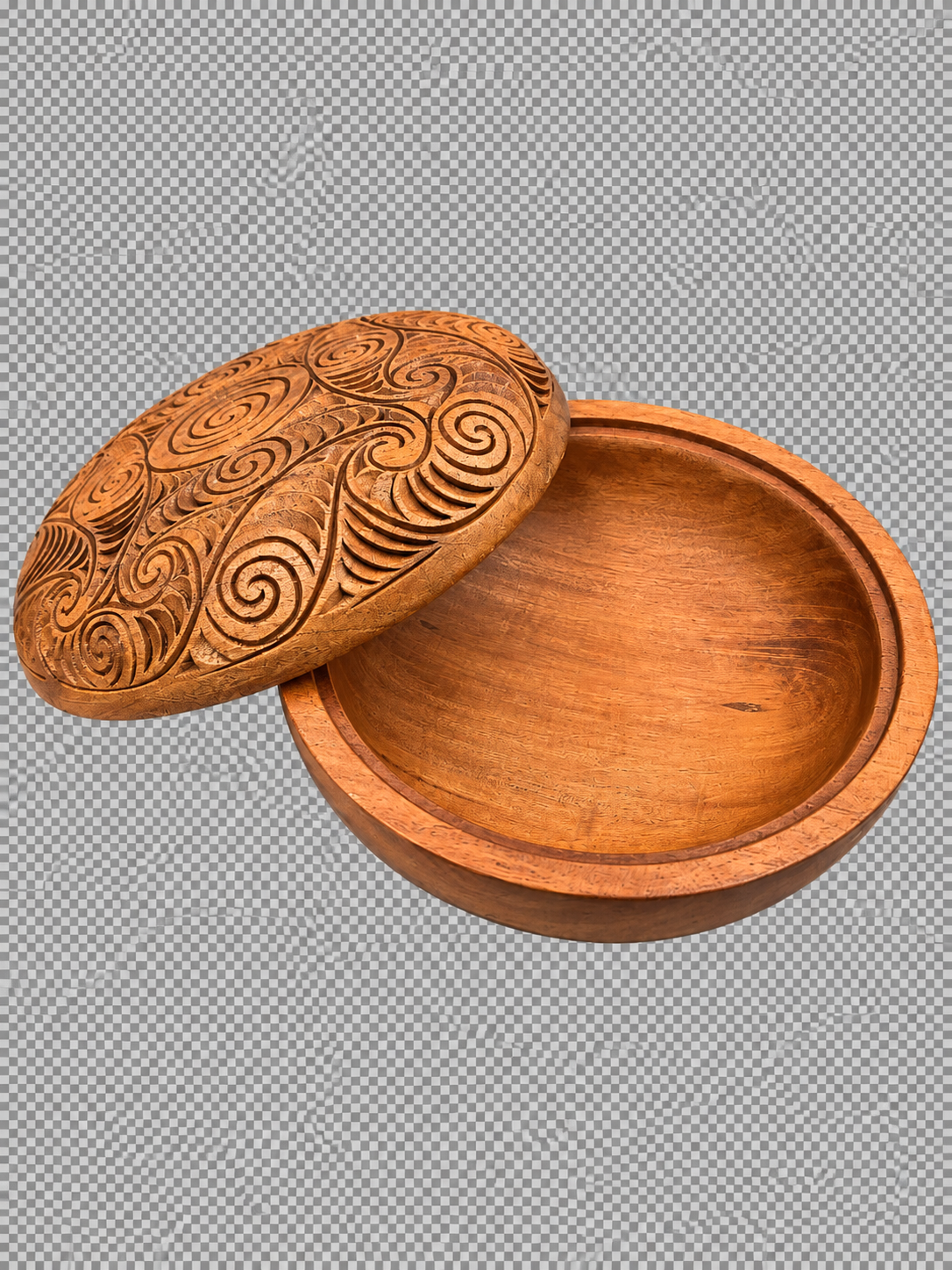 Bowl with Carved Top WA054