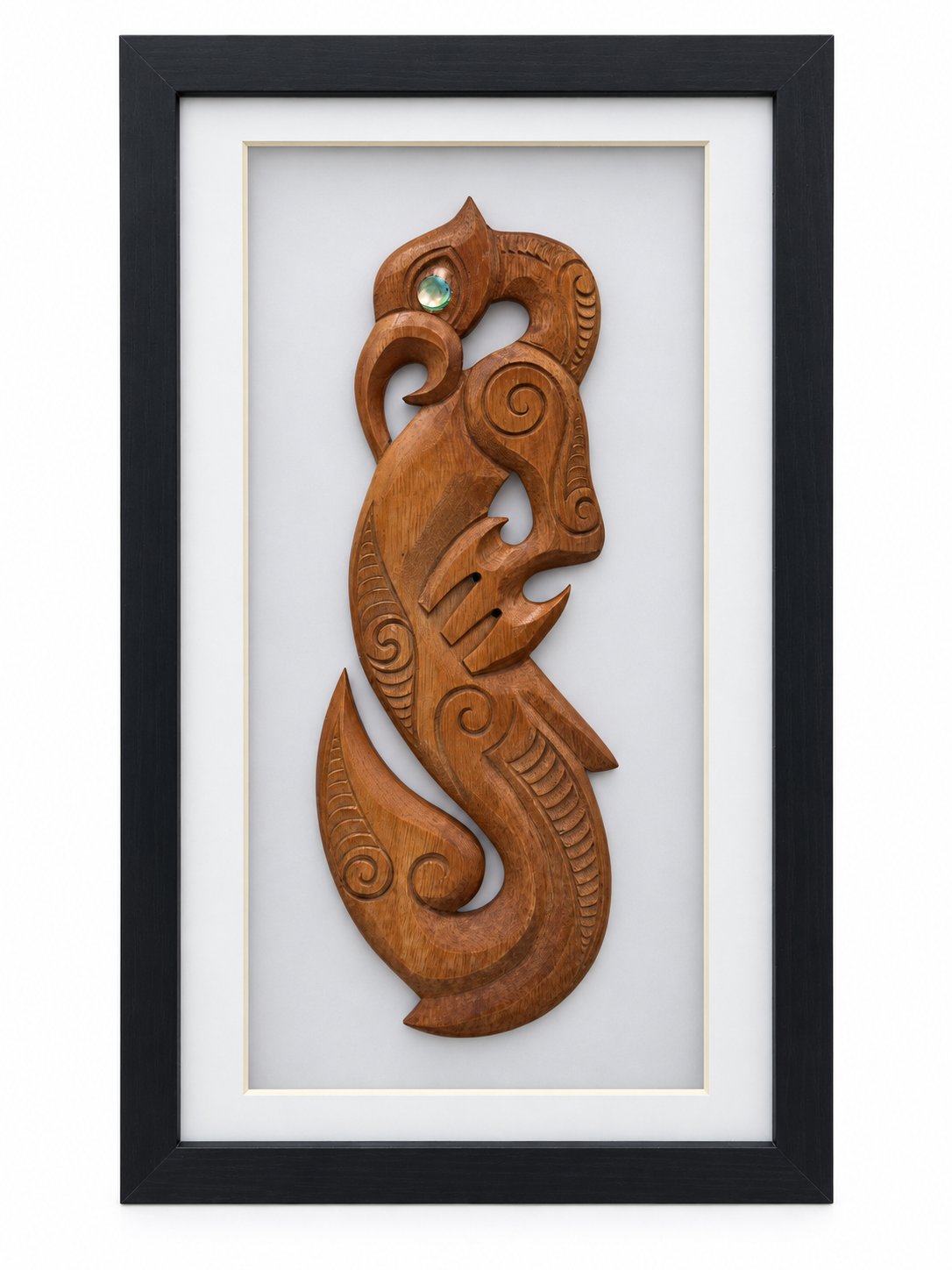 Shadow Box Frame – Manaia Carving SAF025