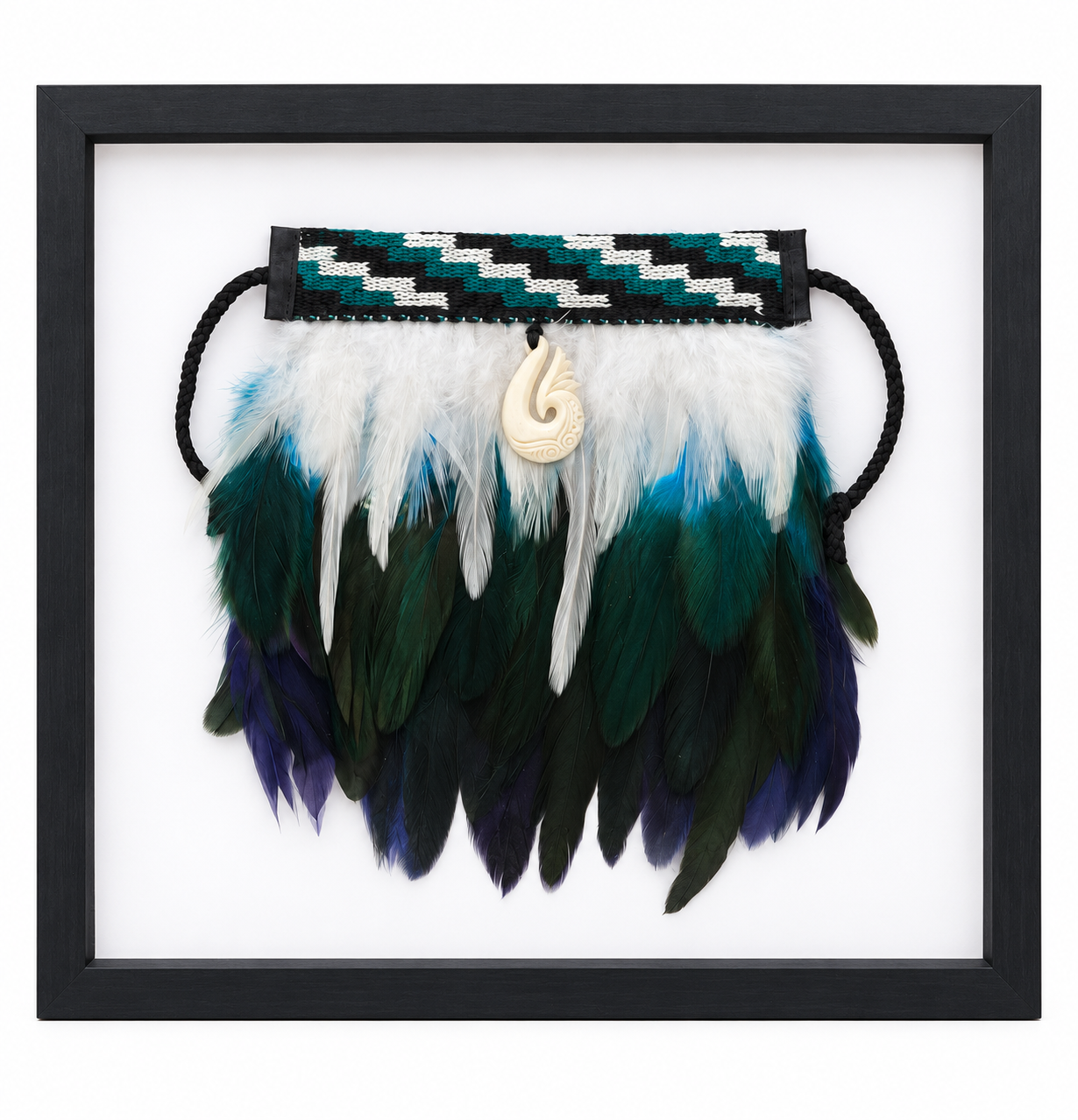 Framed Mini Paua Korowai KOF002PA