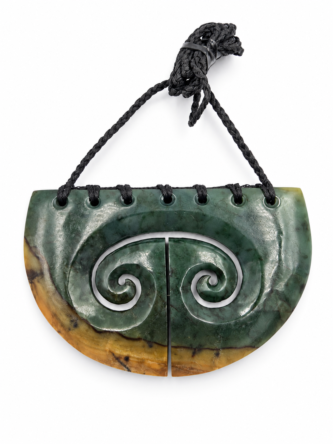 New Zealand Greenstone Breast Plate with Koru 78mm FVN203