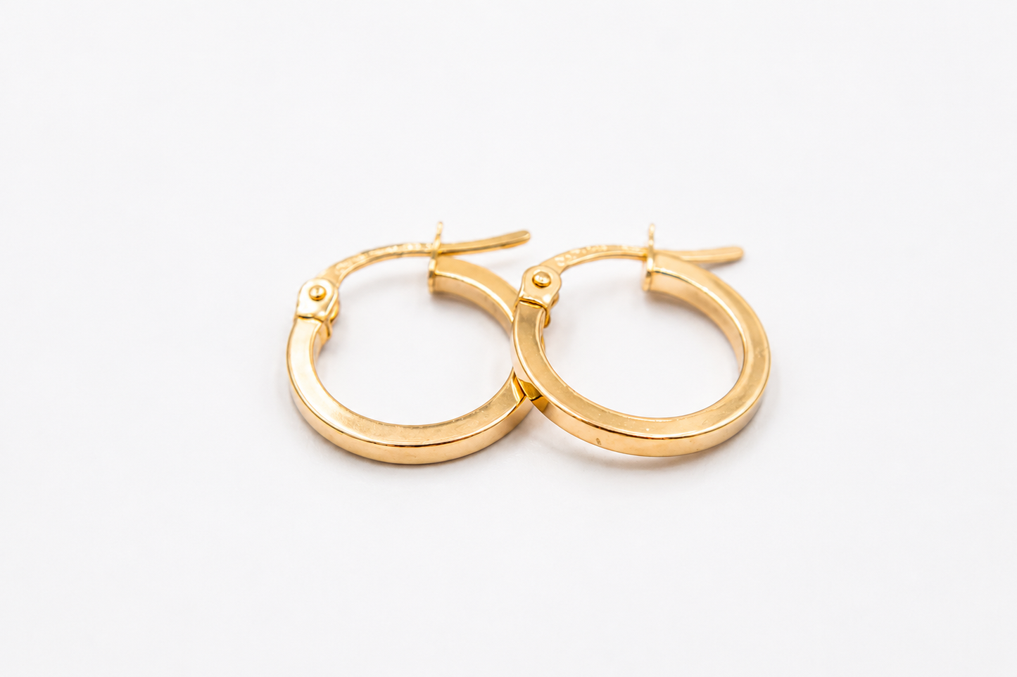 9ct Gold Plain Hoop Earrings