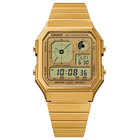 Casio Octagon Vintage Gold Watch - A130WEG-9A