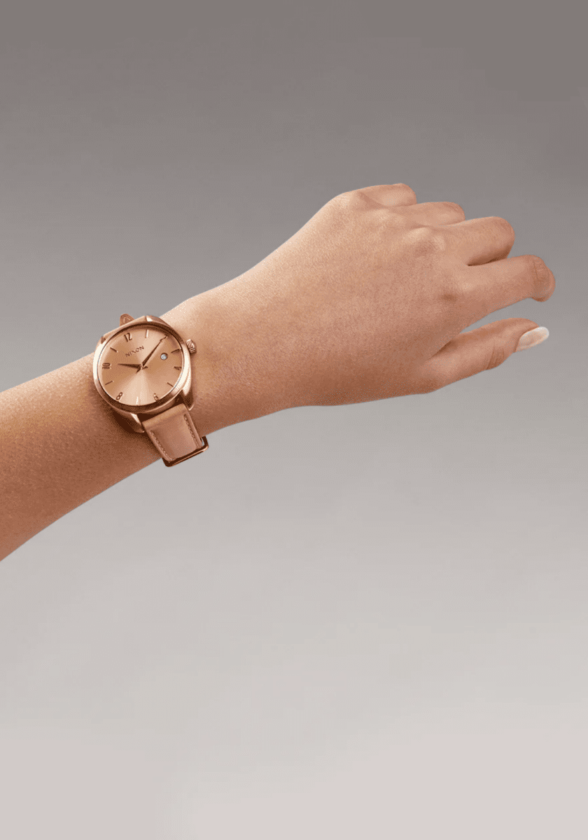 Nixon Ladies LIght Gold Thalia Leather Watch - A1343 5085-00