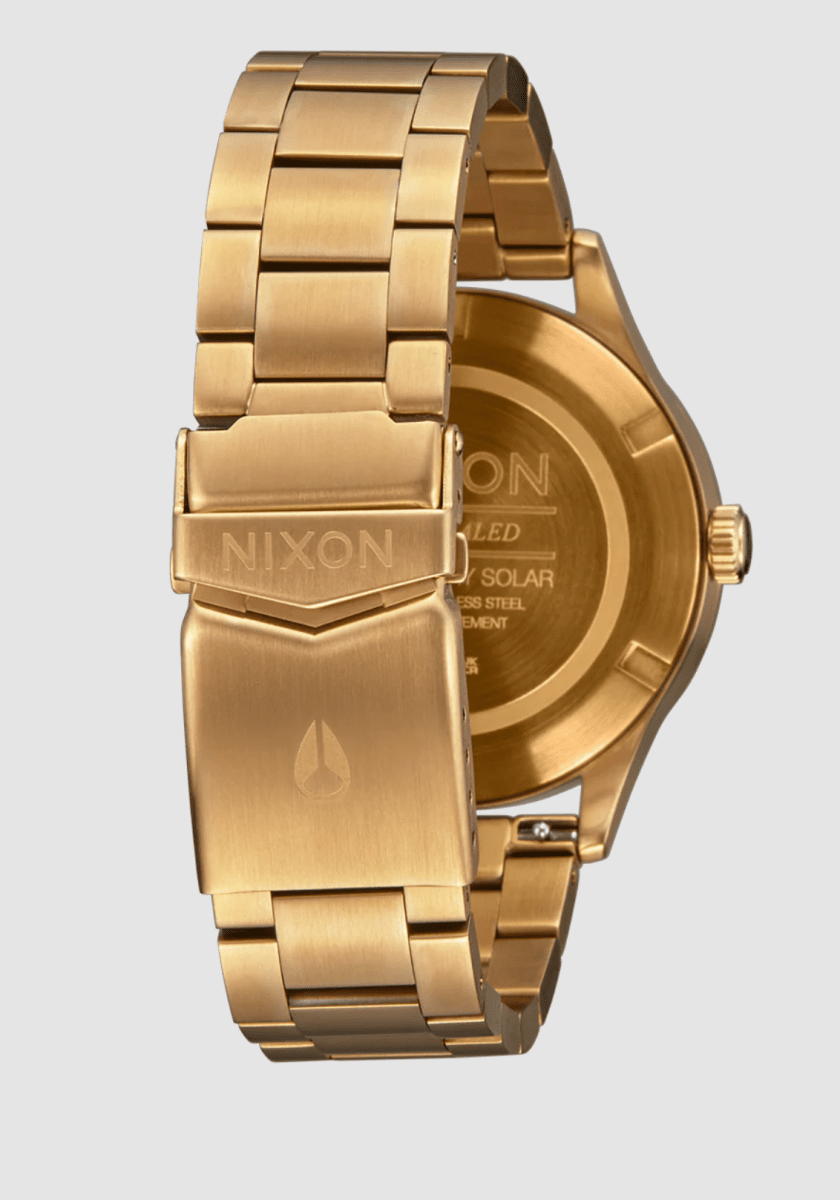Nixon Men's Sentry Solar SS Gold/Black Watch - A1346-510-00