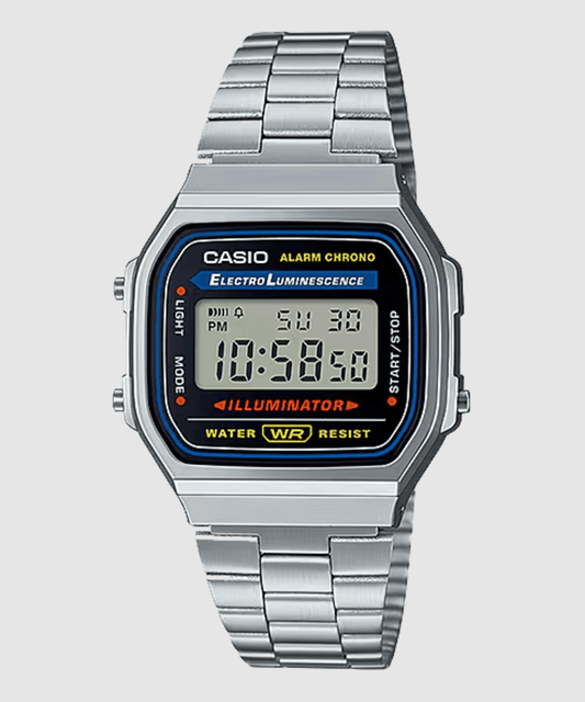 Casio Vintage Silver Digital Watch - A168WA-1