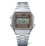 Casio Vintage Silver/Brown Digital Watch - A168WA-5A