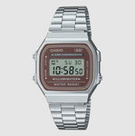 Casio Vintage Silver/Brown Digital Watch - A168WA-5A