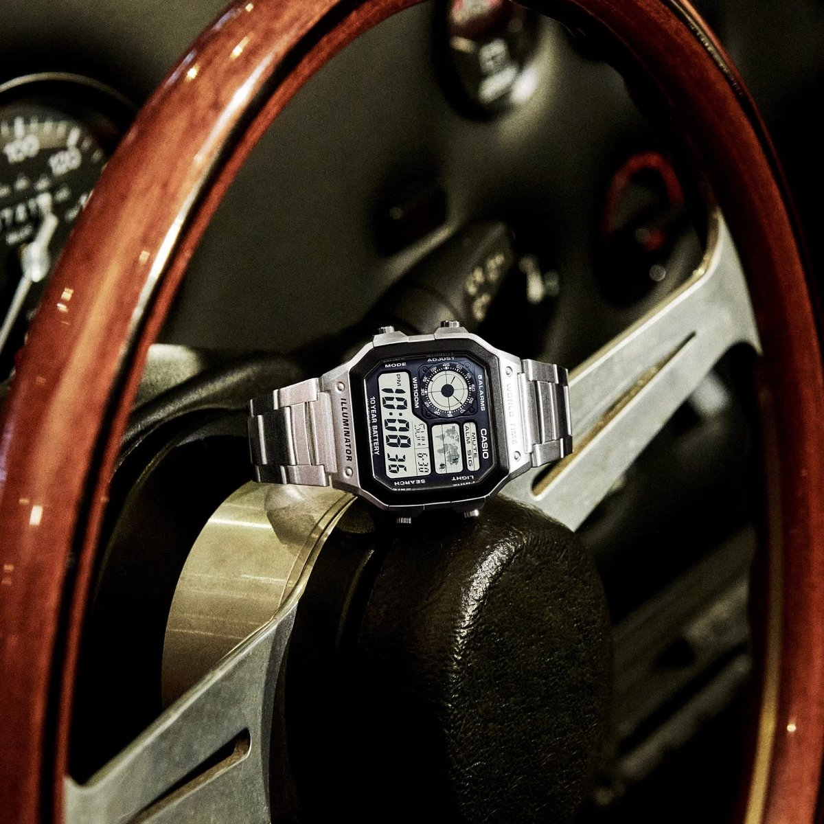 Casio Classic Silver Digital Watch - AE1200WHD-1A