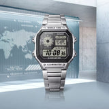 Casio Classic Silver Digital Watch - AE1200WHD-1A