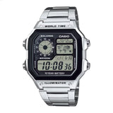 Casio Classic Silver Digital Watch - AE1200WHD-1A