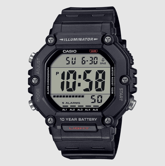 Casio Large Digital Black Watch - AE1600H-1A