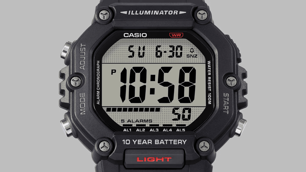Casio Large Digital Black Watch - AE1600H-1A
