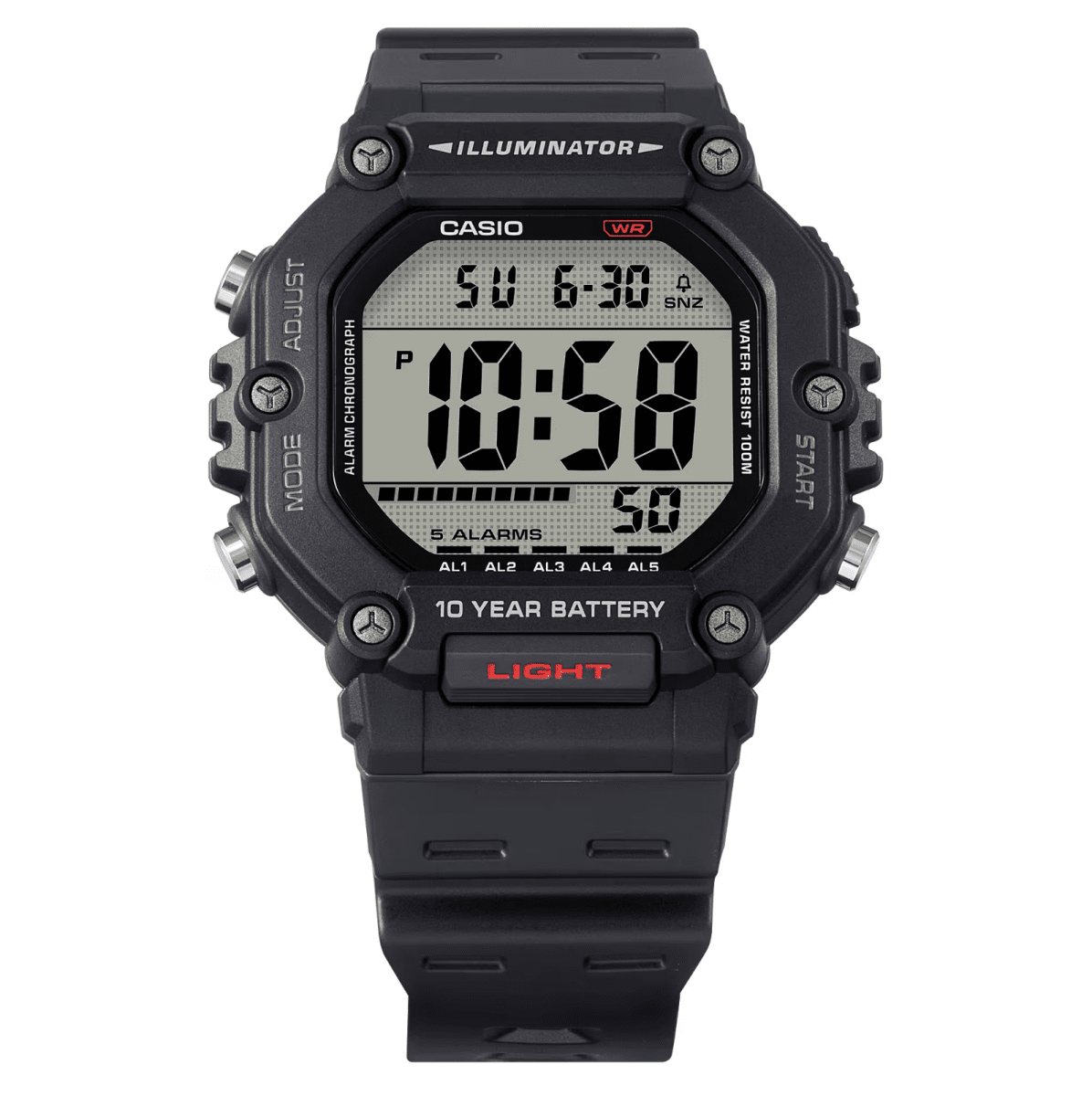 Casio Large Digital Black Watch - AE1600H-1A