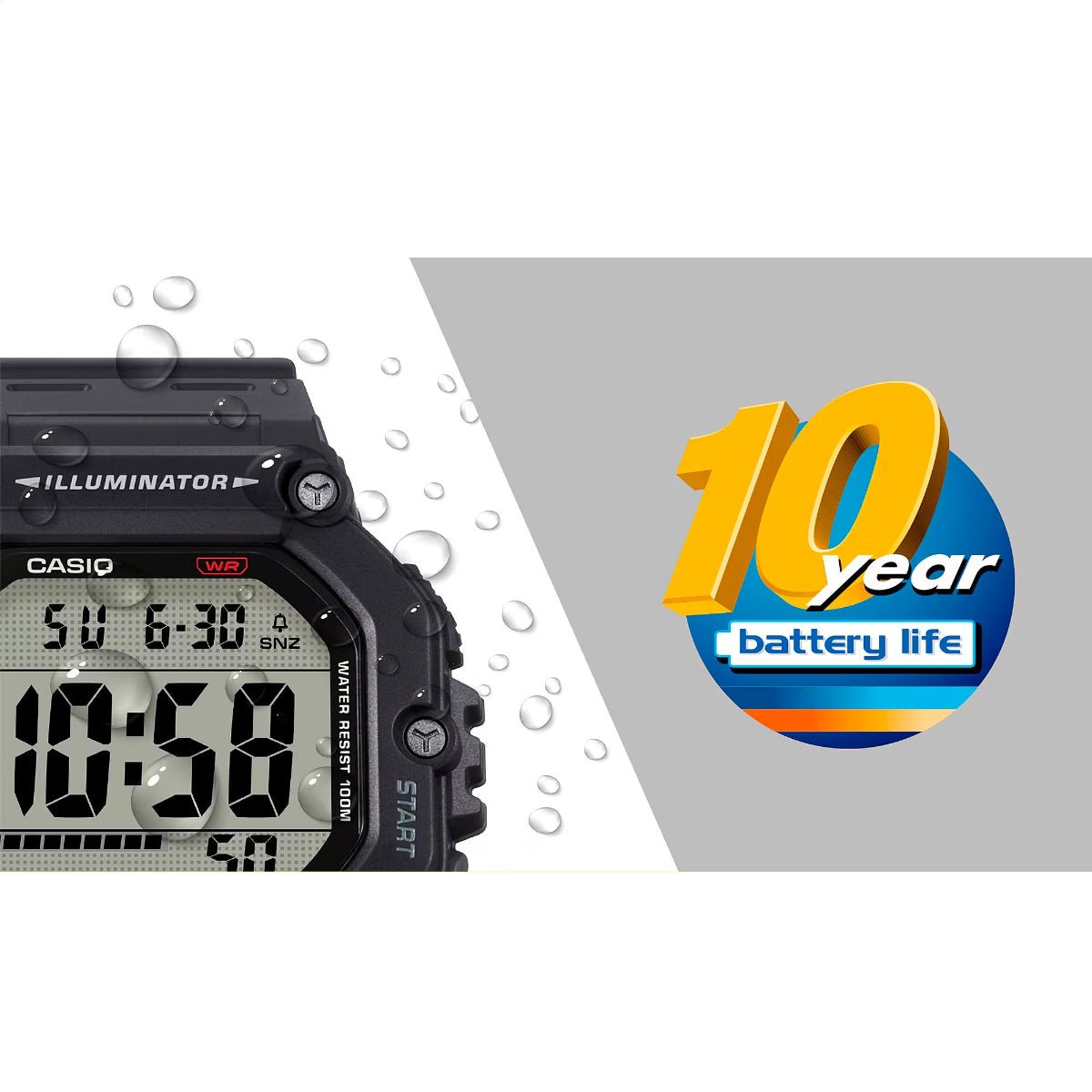 Casio Large Digi Watch - AE1600HX-3A extra Long Strap