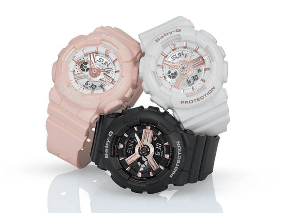Baby-G Pastel Pink Metallic Digit-Analog BA-110RG-4A