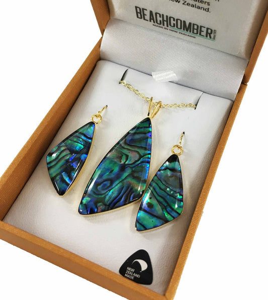 Paua Set Gold Plated Boxed BBJ1101S