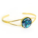 New Zealand Paua Gold Plated Bangle BBJ1105BG