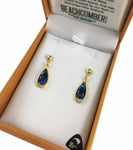 New Zealand Paua Earring Pendent Gold Plated Set BBJ1137S