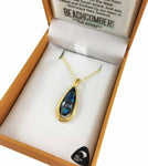 New Zealand Paua Earring Pendent Gold Plated Set BBJ1137S
