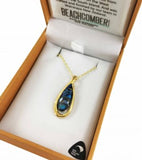 New Zealand Paua Earring Pendent Gold Plated Set BBJ1137S