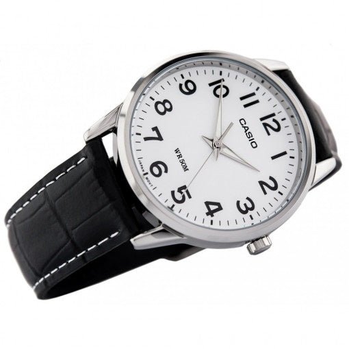 Casio Full Figure Analogue Leather Strap Watch MTP1303L-7B