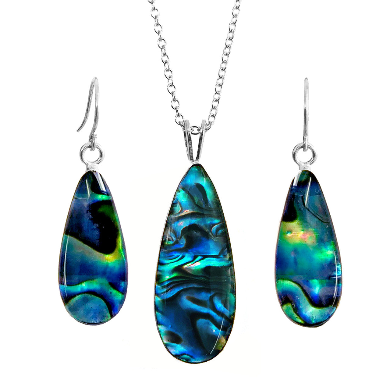 Paua Set Silver Plated Boxed BBJ1202S