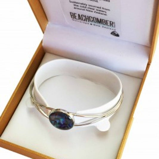 New Zealand Paua silver Plated Bangle BBJ1205BG